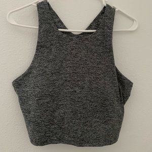 Heather Grey Cropped Workout Tank